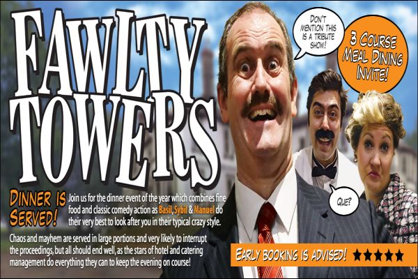 Fawlty Towers Comedy Dinner Show - 24/10/2026 Yeovil — event image